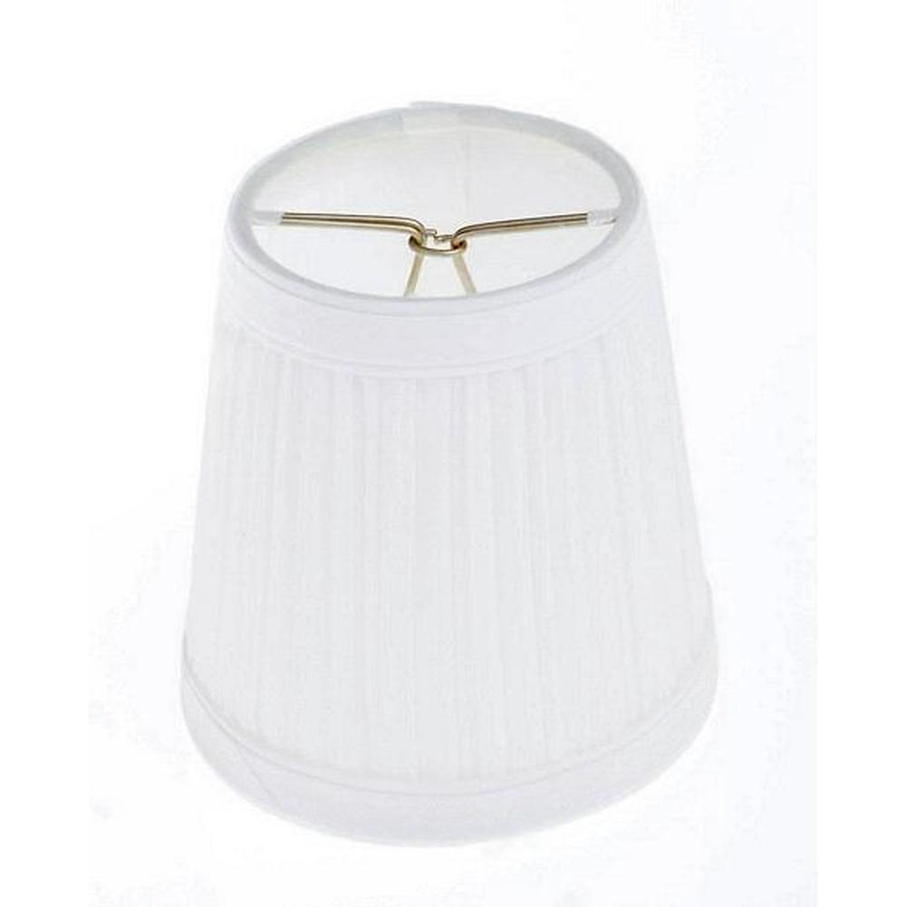 Satco White Pleated Clip-on Shade