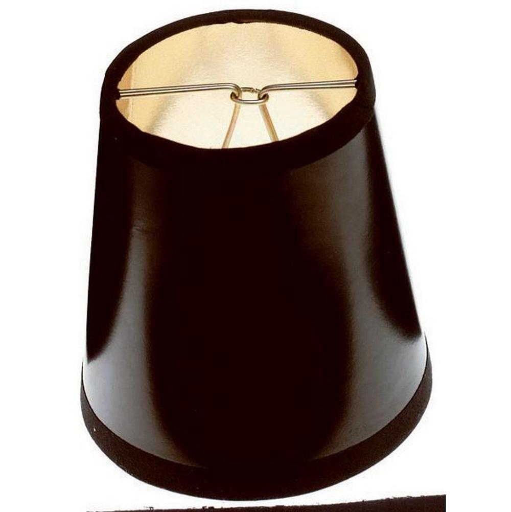 Satco Black Parchment Clip-on Shade