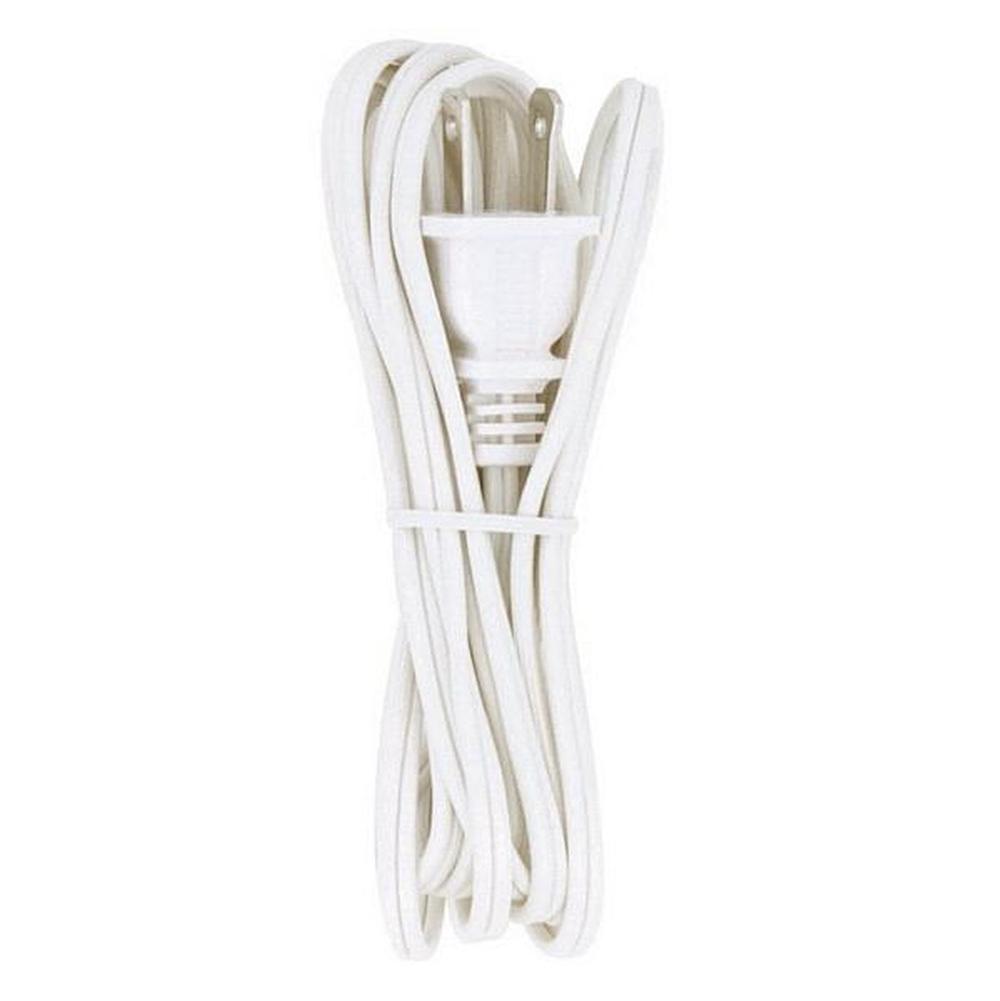 Satco 8 ft White Cord with Plug