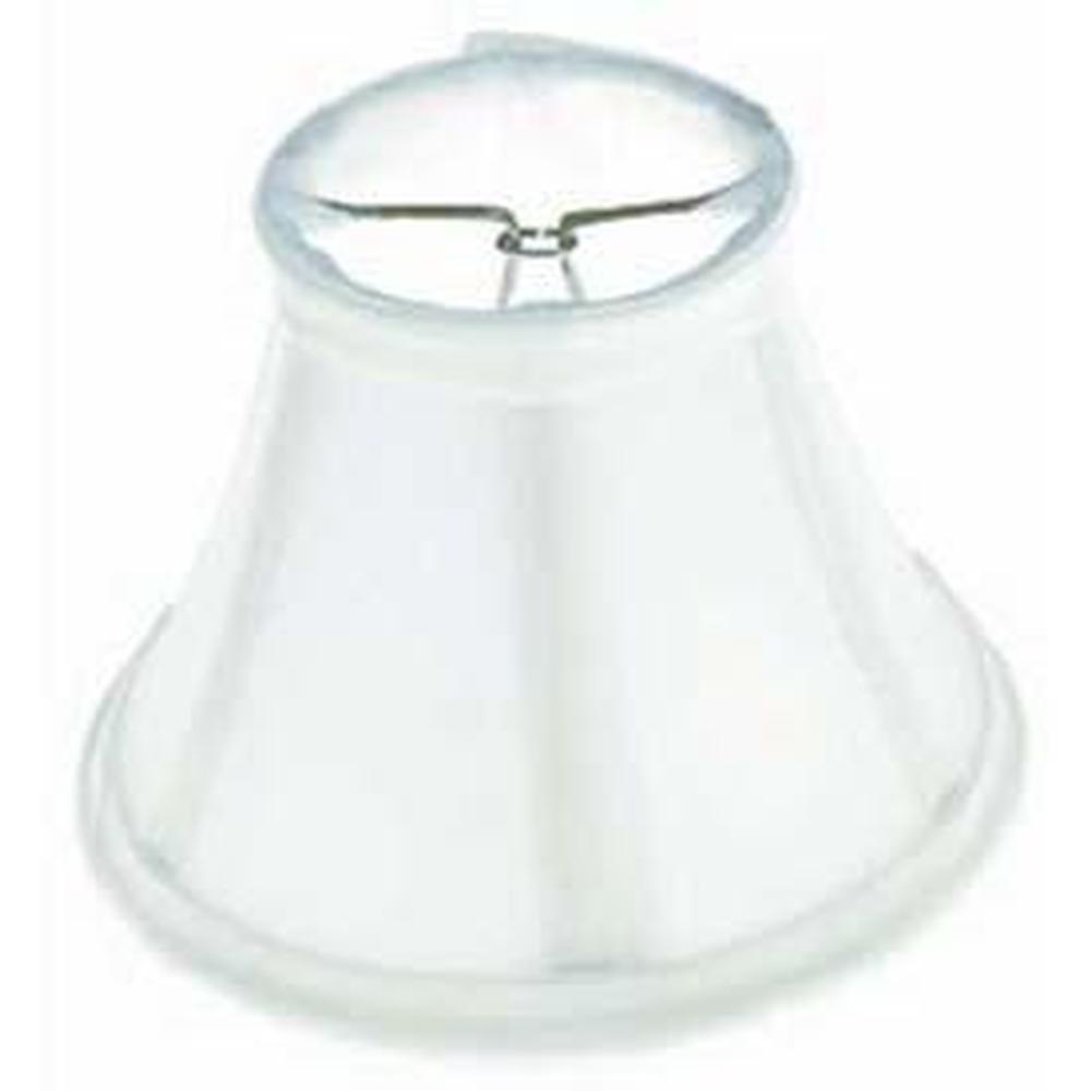 Satco White Silk Bell Clip On Shade