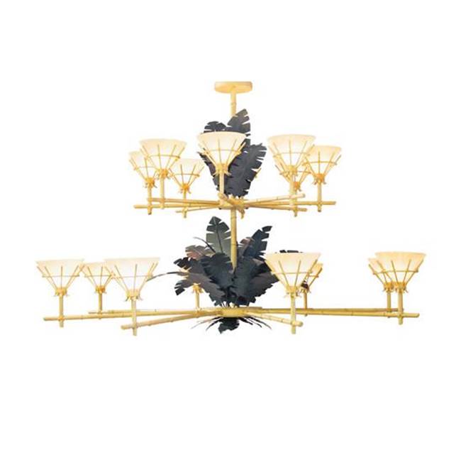 2nd Ave Designs 96'' Wide Tiki 16 LT Two Tier Chandelier