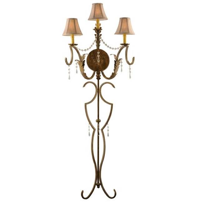 2nd Ave Designs 20''W Old Broadway 3 LT Wall Sconce