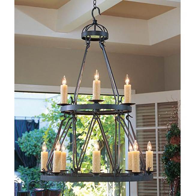 2nd Ave Designs 36'' Wide Lakeshore 12 Light Two Tier Chandelier