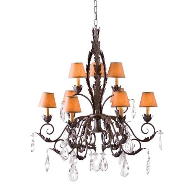 2nd Ave Designs 36'' Wide Country French 10 Light Two Tier Chandelier