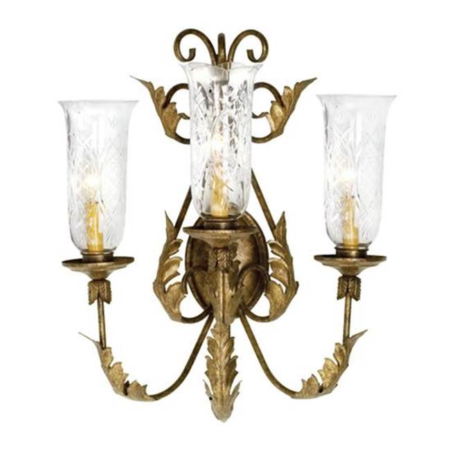 2nd Ave Designs 21'' Wide French Elegance 3 Light Wall Sconce