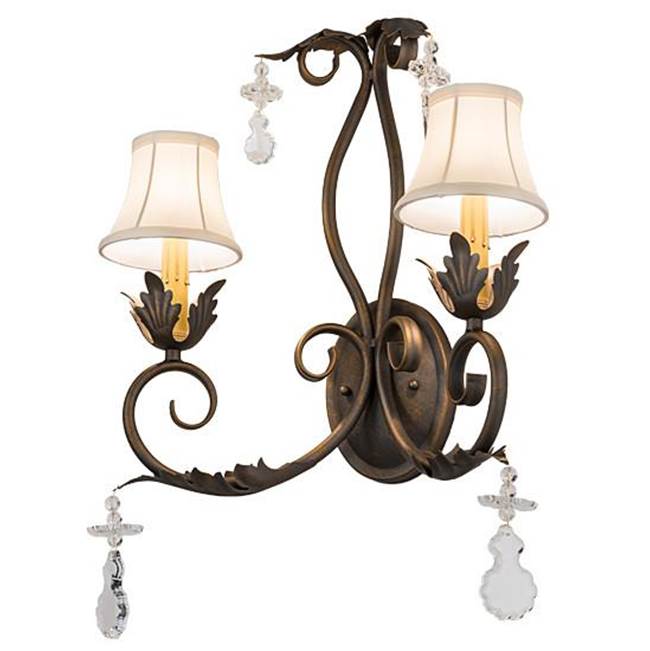 2nd Ave Designs 16'' Wide Felicia 2 Light Wall Sconce