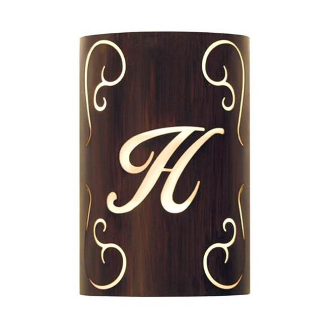2nd Ave Designs 10'' Wide Personalized H Monogram Wall Sconce