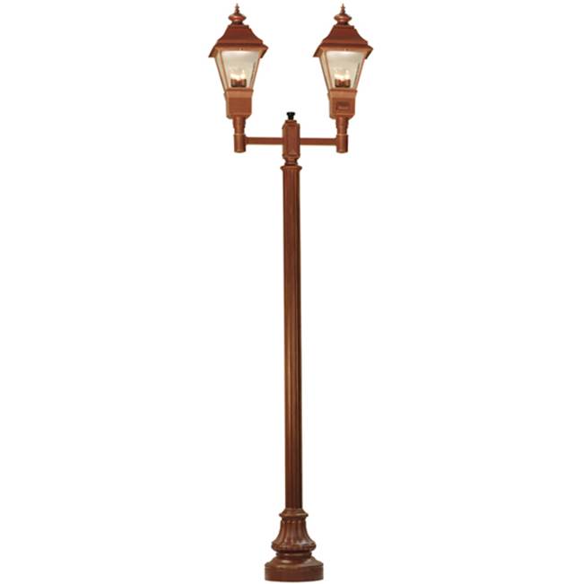 2nd Ave Designs 46'' Long Carefree 2 Lantern Outdoor Street Lamp