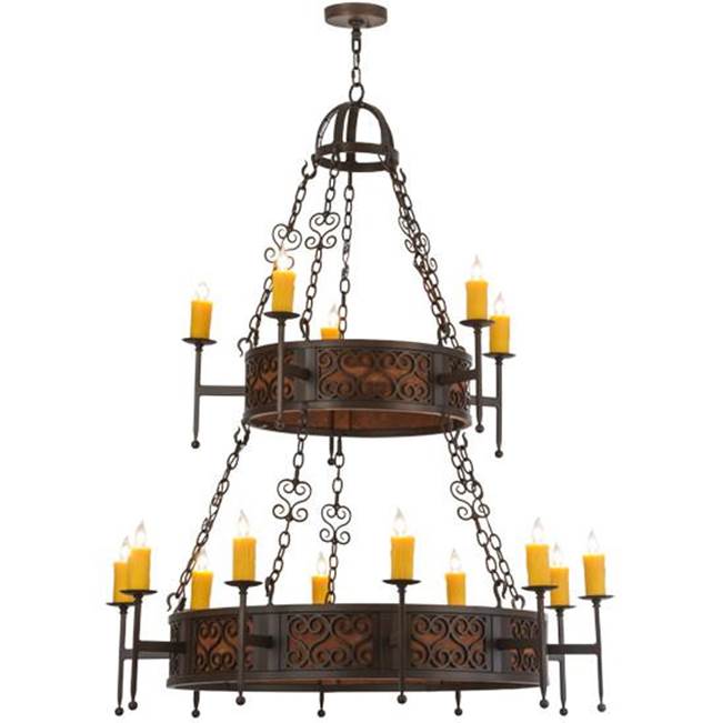2nd Ave Designs 48''W Toscano 15 LT Two Tier Chandelier