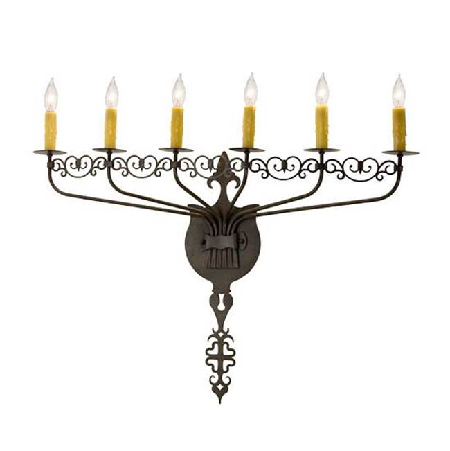 2nd Ave Designs 36'' Wide Almonte 6 Light Wall Sconce
