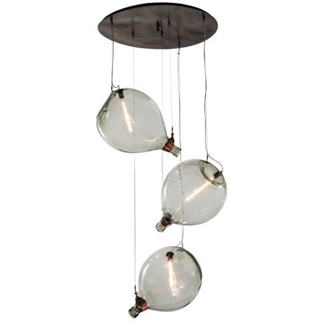 2nd Ave Designs 36''W Euri Tanta Pouring 3 LT Cascading Pendant