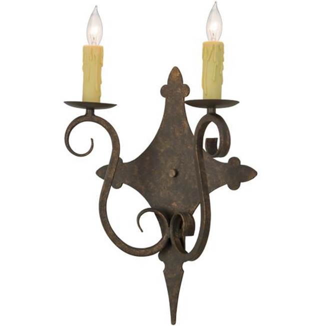 2nd Ave Designs 13''W Angelique 2 LT Wall Sconce