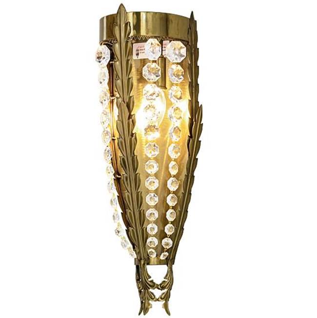 2nd Ave Designs 7'' Wide Chrisanne Crystal Wall Sconce
