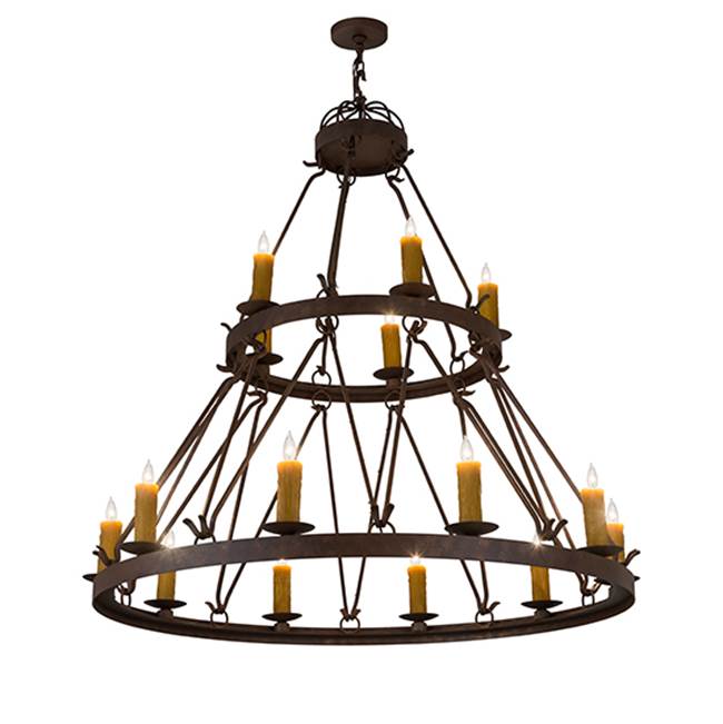 2nd Ave Designs 54''W Lakeshore 15 LT Two Tier Chandelier