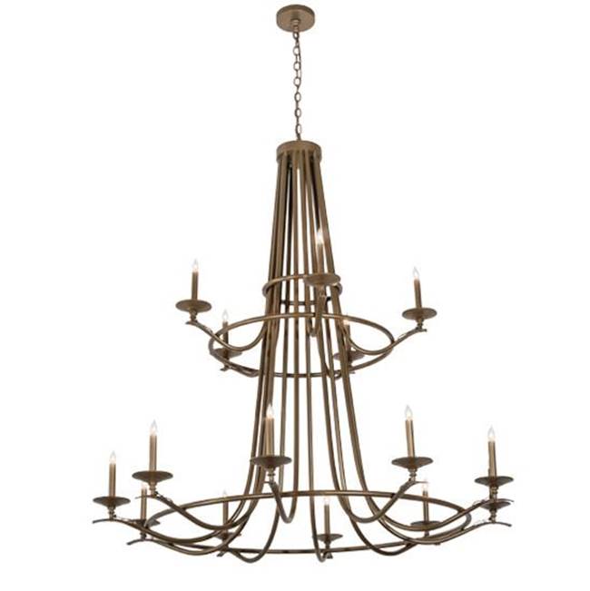 2nd Ave Designs 60'' Wide Octavia 15 Light Two Tier Chandelier