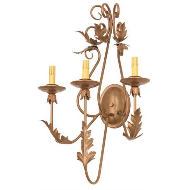 2nd Ave Designs 17''W French Elegance 3 LT Wall Sconce Hardware