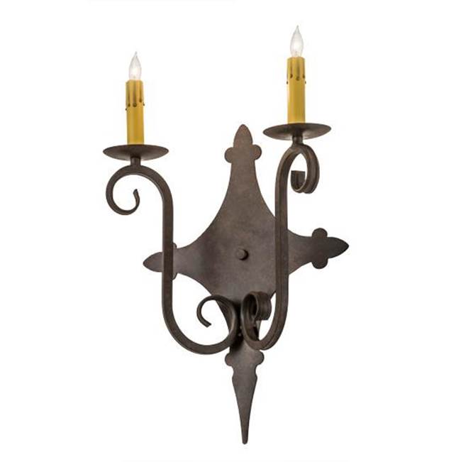 2nd Ave Designs 12''W Angelique 2 LT Wall Sconce