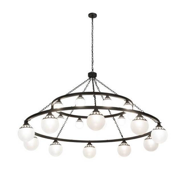 2nd Ave Designs 96''W Bola Tavern 20 LT Two Tier Chandelier
