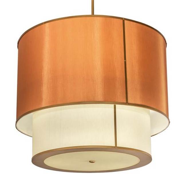 2nd Ave Designs 40'' Wide Cilindro Textrene Two Tier Pendant