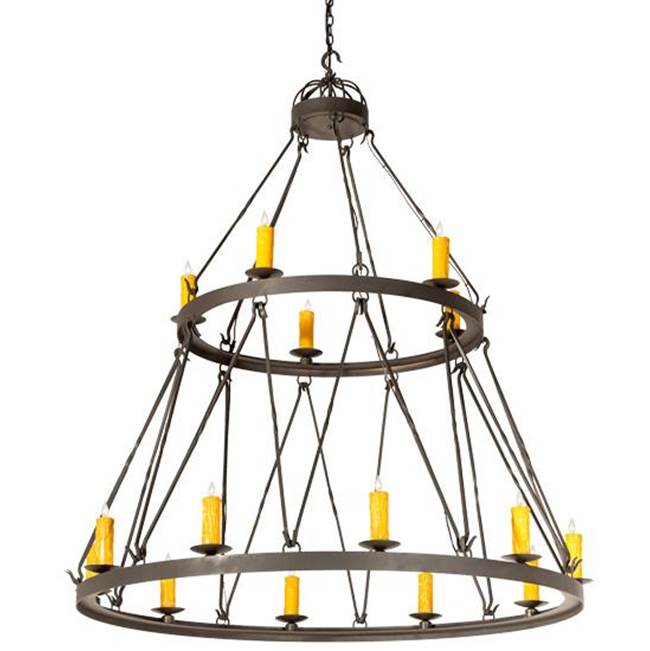 2nd Ave Designs 60'' Wide Lakeshore 15 Light Two Tier Chandelier