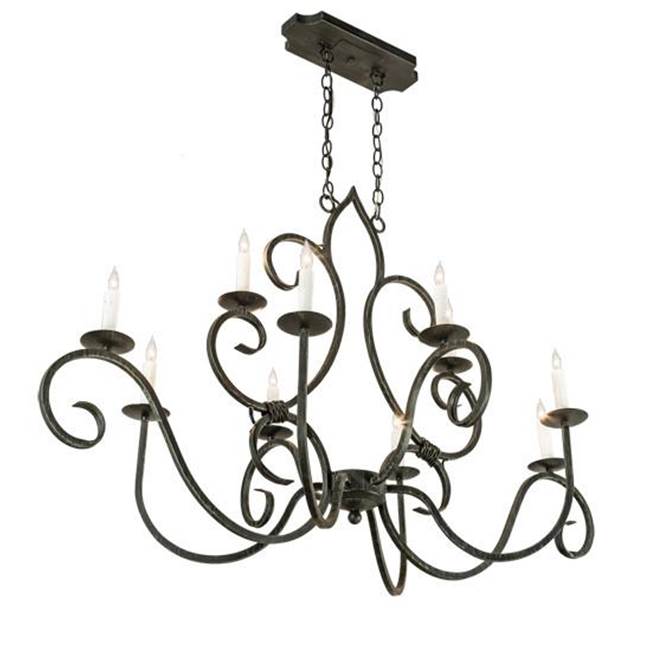 2nd Ave Designs 48'' Long Clifton Oval 10 Light Chandelier