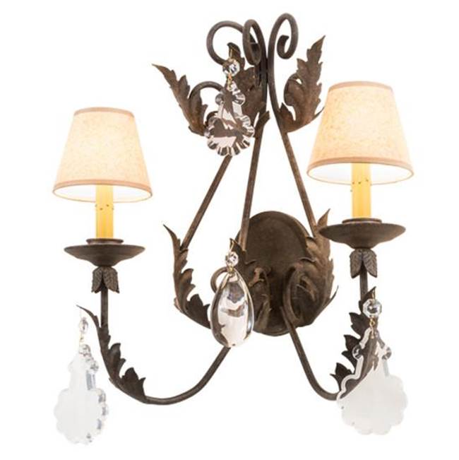 2nd Ave Designs 18'' Wide French Elegance 2 Light Wall Sconce