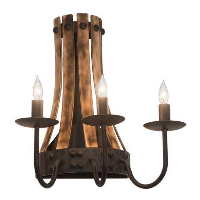 2nd Ave Designs 14'' Wide Barrel Stave Wall Sconce