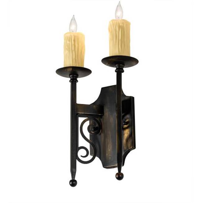 2nd Ave Designs 9'' Wide Toscano 2 Light Wall Sconce