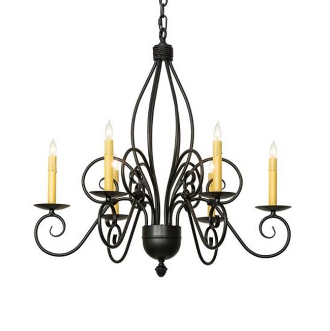 2nd Ave Designs 28'' Wide Squire 6 Light Chandelier