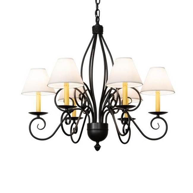 2nd Ave Designs 32'' Wide Squire 6 Light Chandelier
