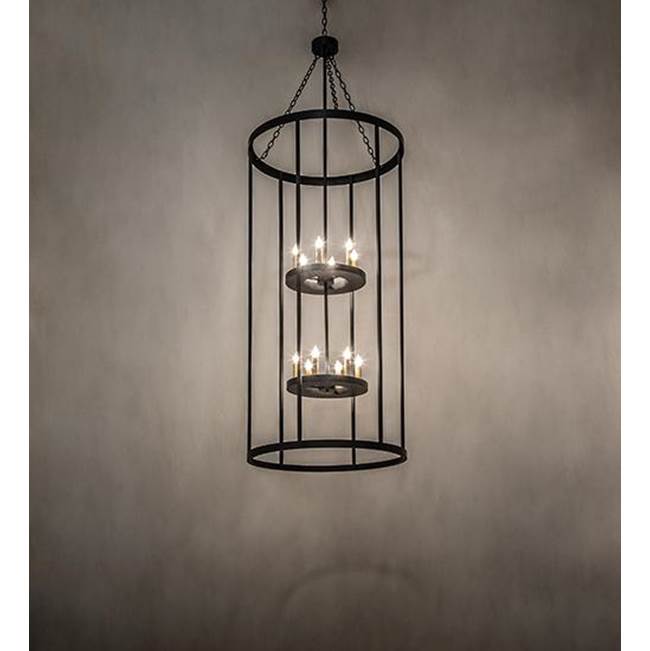 2nd Ave Designs 36'' Wide Cilindro Leeds 12 Light Pendant