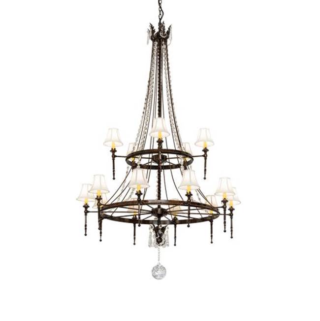 2nd Ave Designs 48'' Wide Amaury 15 Light Two Tier Chandelier