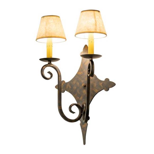 2nd Ave Designs 14'' Wide Angelique 2 Light Wall Sconce