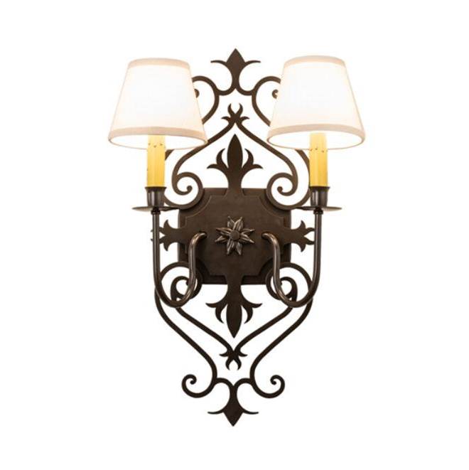 2nd Ave Designs 14'' Wide Louisa 2 Light Wall Sconce