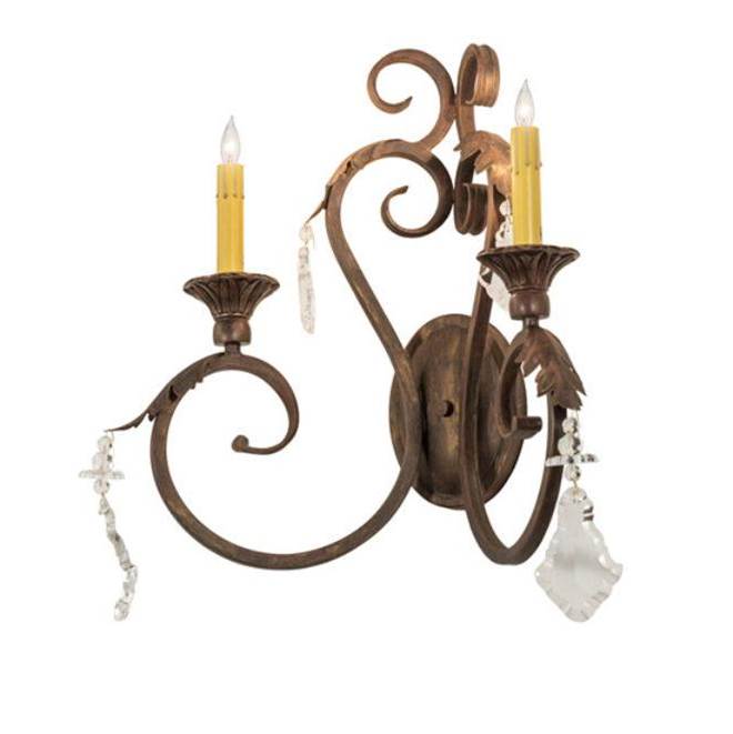 2nd Ave Designs 19'' Wide Josephine 2 Light Wall Sconce
