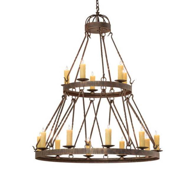 2nd Ave Designs 48'' Wide Lakeshore 15 Light Two Tier Chandelier