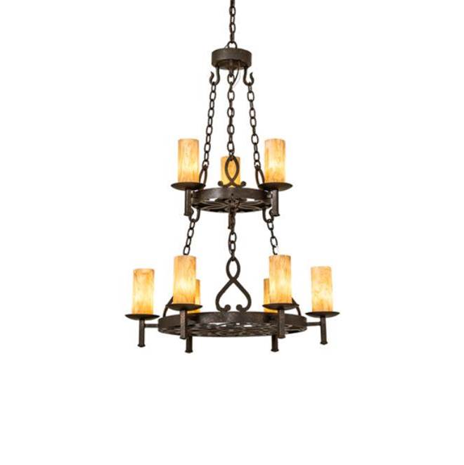 2nd Ave Designs 31'' Wide Newcastle 9 Light Two Tier Chandelier