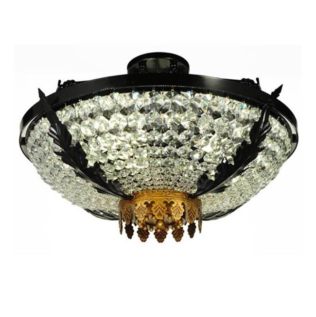 2nd Ave Designs 24'' Wide Chrisanne Crystal Flushmount