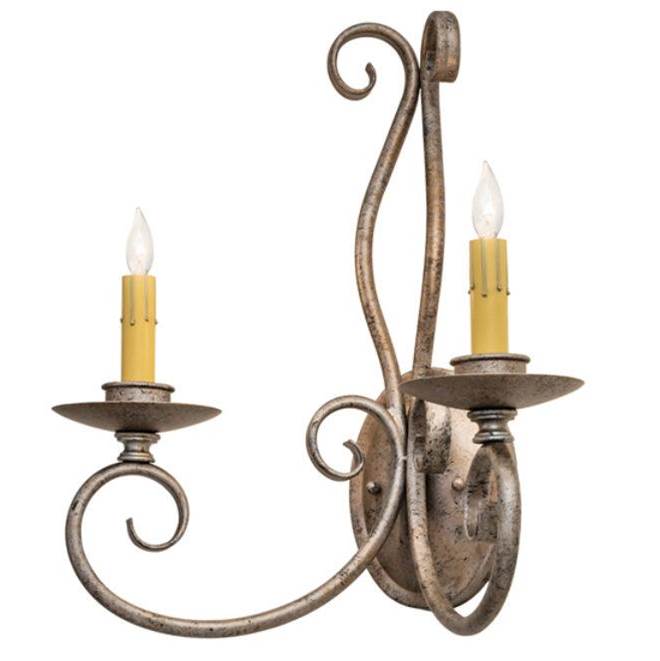 2nd Ave Designs 15'' Wide Phillipe 2 Light Wall Sconce