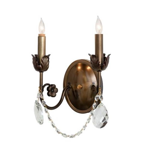 2nd Ave Designs 9.5'' Wide Antonia 2 Light Wall Sconce