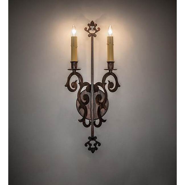 2nd Ave Designs 8'' Wide Aneila 2 Light Wall Sconce
