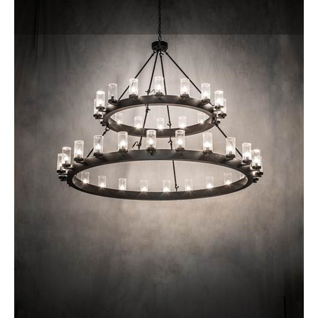 2nd Ave Designs 72'' Wide Noziroh Ring 40 Light Two Tier Chandelier