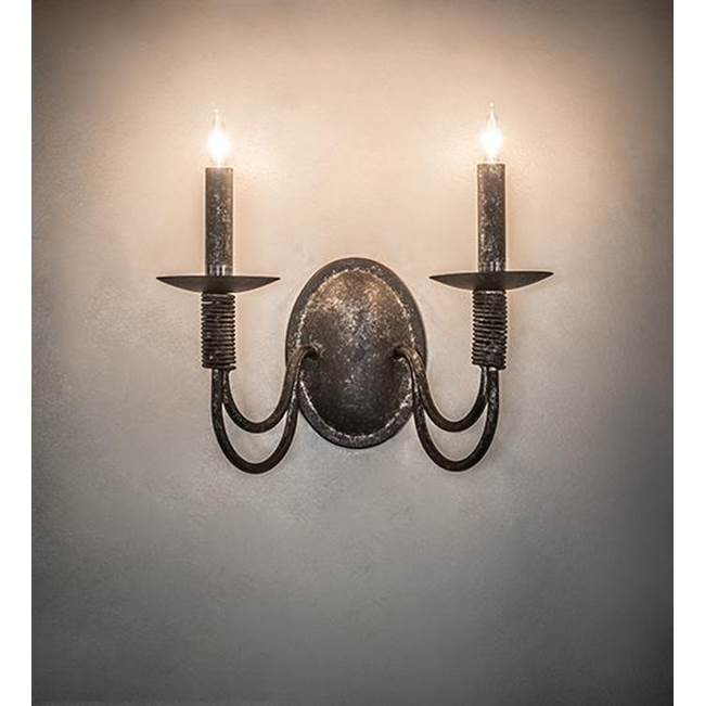 2nd Ave Designs 14'' Wide Bell 2 Light Wall Sconce