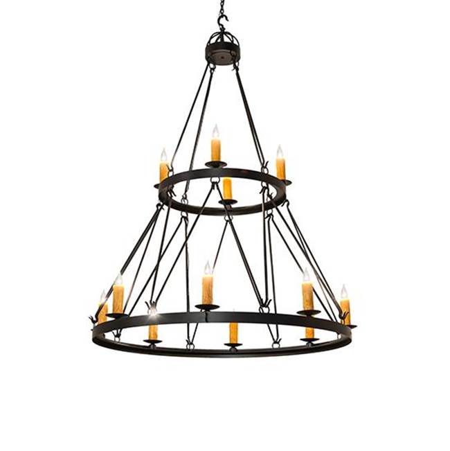 2nd Ave Designs 55'' Wide Lakeshore 12 Light Two Tier Chandelier