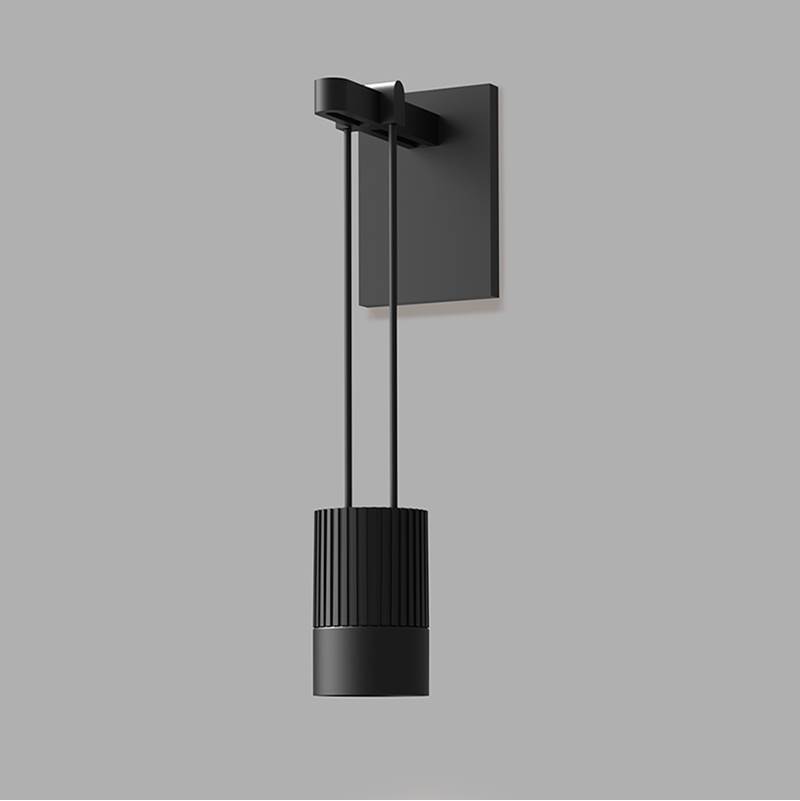 Sonneman Mini Single Sconce with Suspended Cylinder w/Snoot Flood Lens