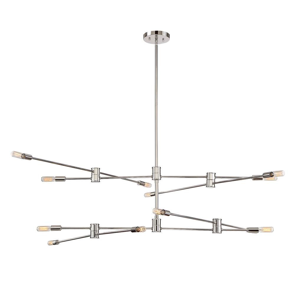 Savoy House Lyrique 12-Light Chandelier in Polished Nickel