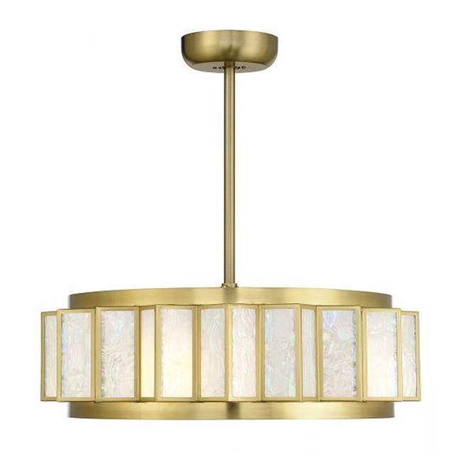 Savoy House Gideon 4-Light LED Fan D'Lier in Warm Brass