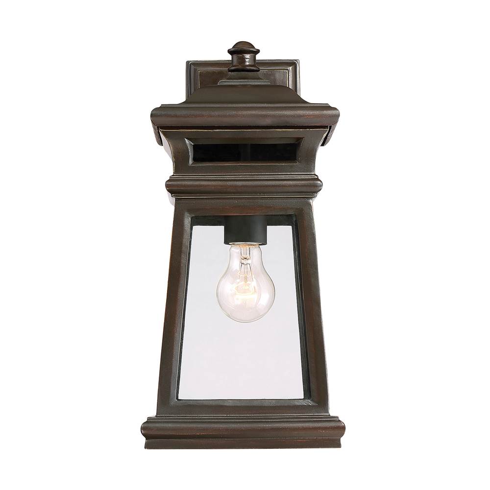 Savoy House Taylor 1-Light Outdoor Wall Lantern in English Bronze with Gold