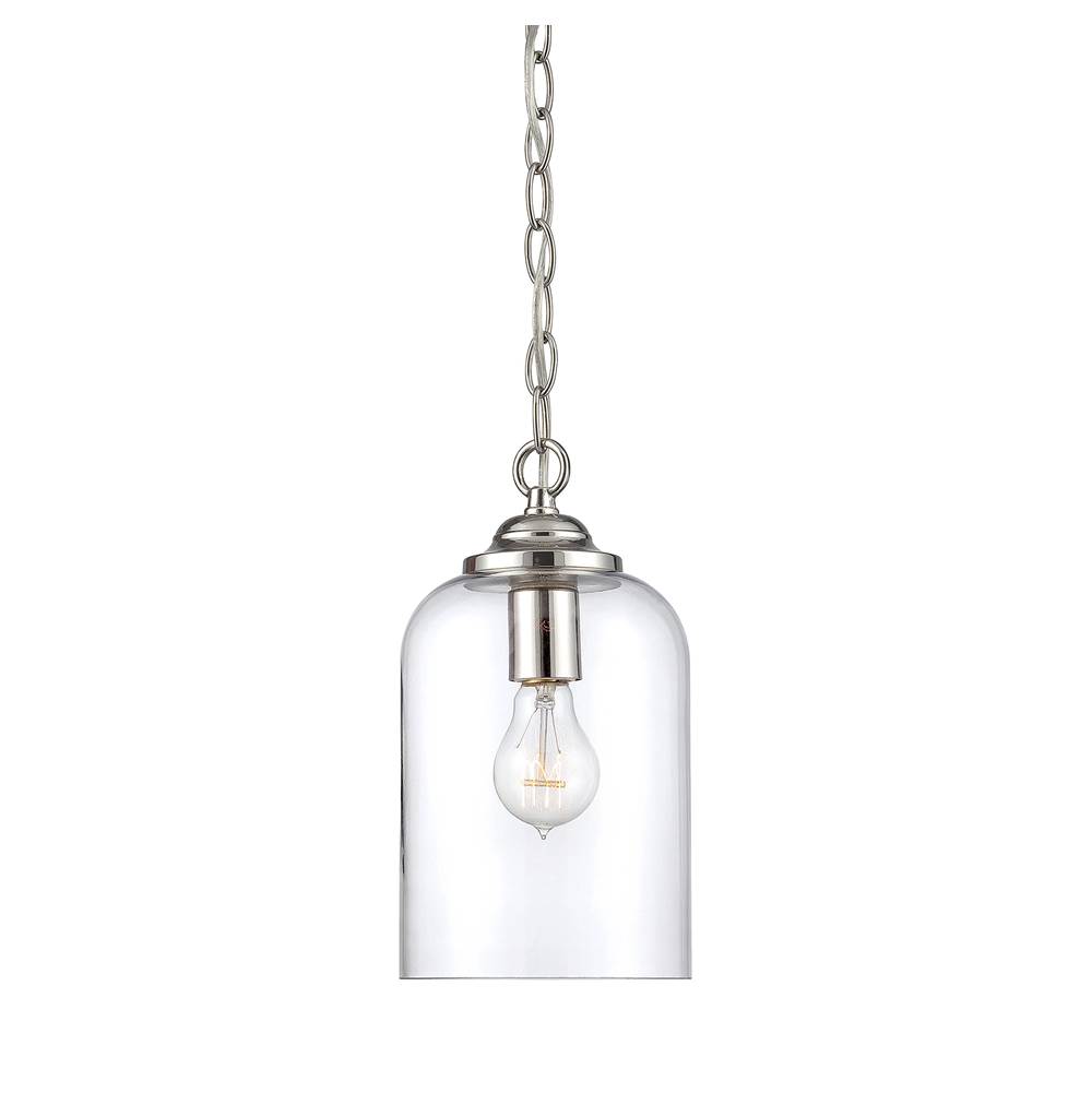 Savoy House Bally 1-Light Pendant in Polished Nickel