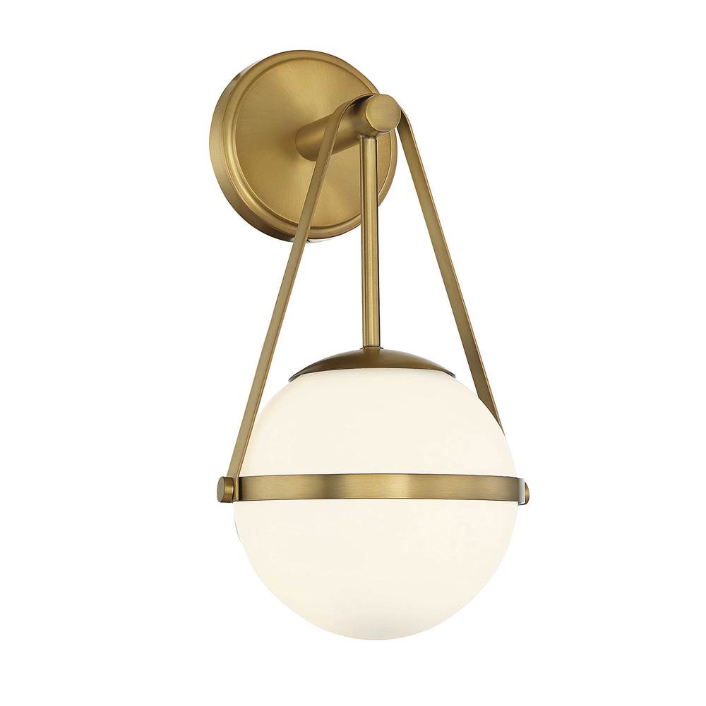 Savoy House Polson 1-Light Wall Sconce in Warm Brass